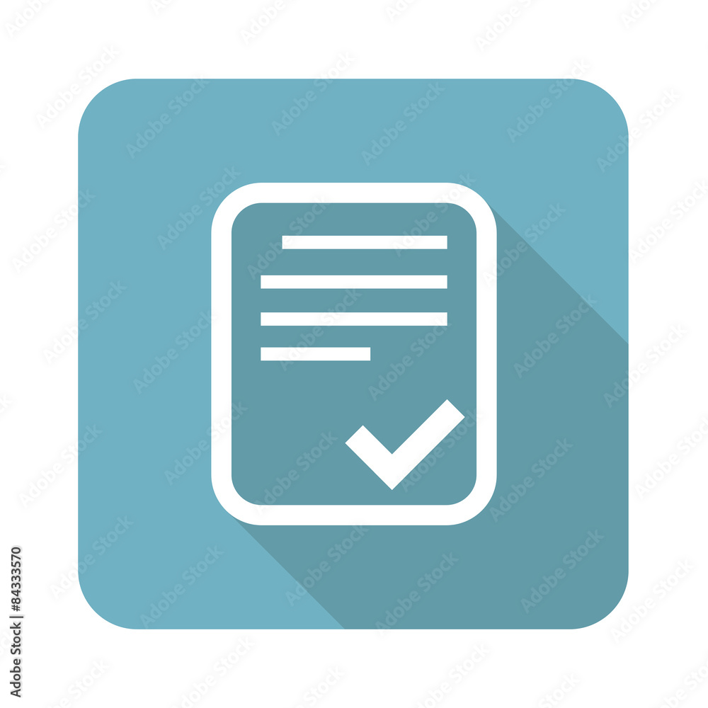 Approved document square icon Approved document square icon