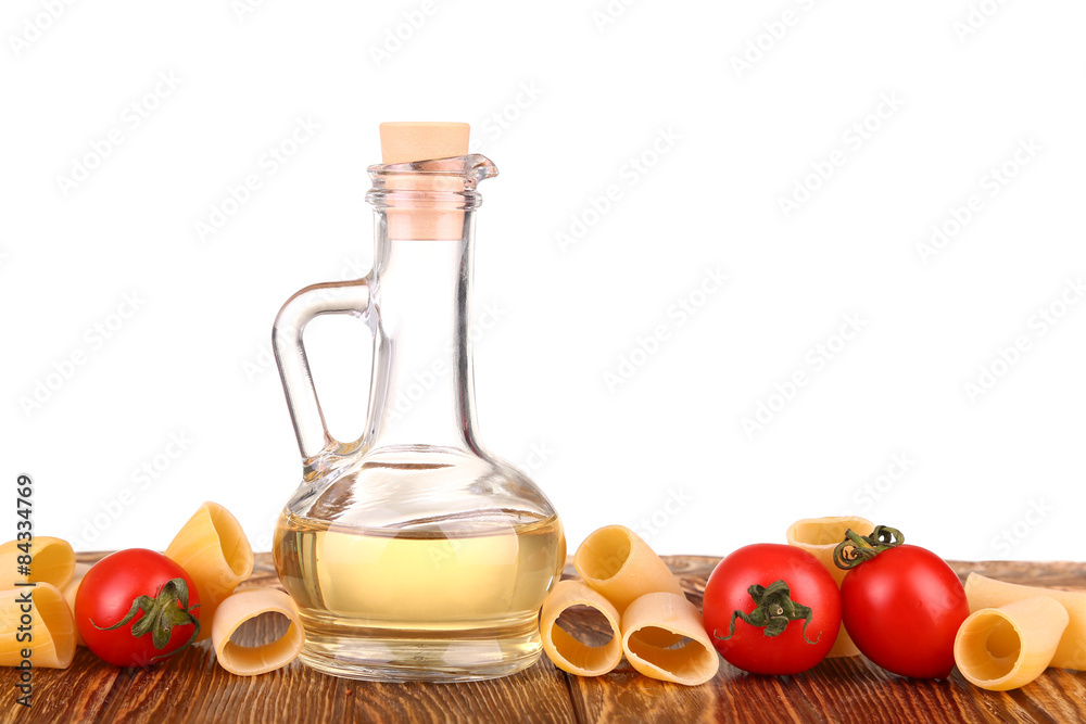 raw pasta and food vegetable isolated at white background and cherie raw pasta and food vegetable isolated at white background and cherie