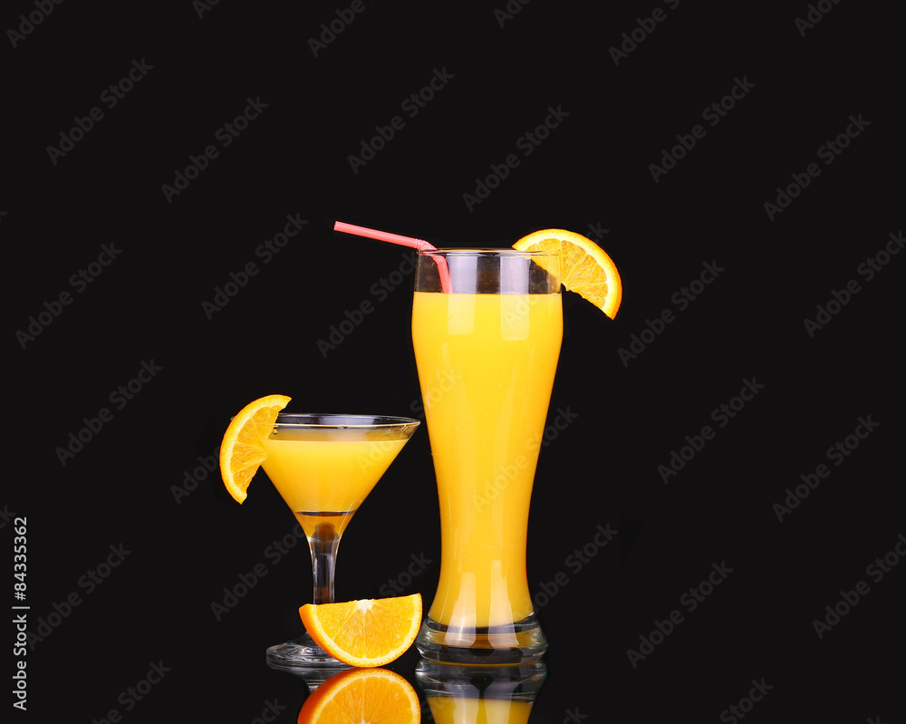 fresh organic orange juice and vodka in a tall glass fresh organic orange juice and vodka in a tall glass