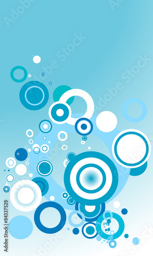 blue retro circles