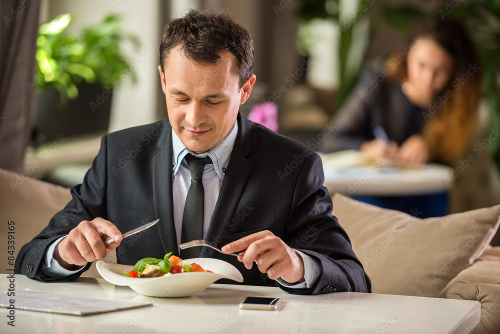 Businessman in cafe Businessman in cafe