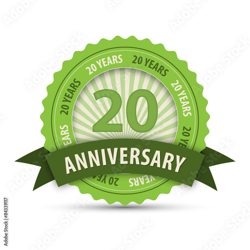 20 YEAR ANNIVERSARY Vector Icon
