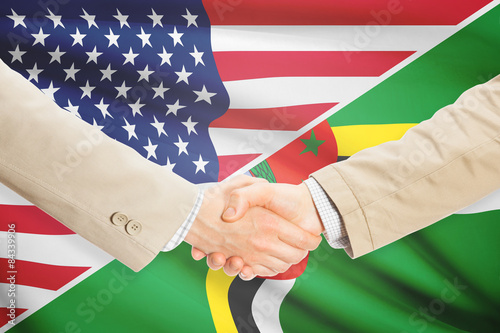 Businessmen handshake - United States and Dominica