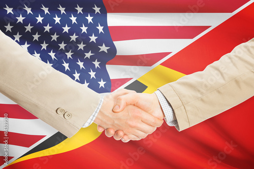Businessmen handshake - United States and East Timor