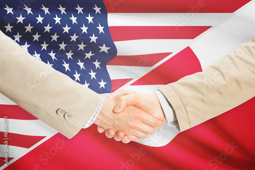 Businessmen handshake - United States and Greenland
