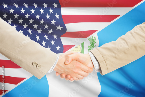Businessmen handshake - United States and Guatemala