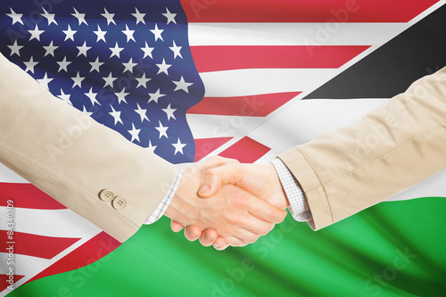 Businessmen handshake - United States and Jordan