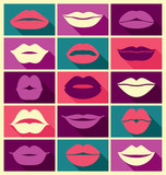 Vector design of lips icons
