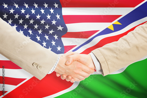 Businessmen handshake - United States and Namibia