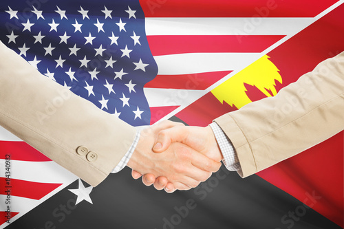 Businessmen handshake - United States and Papua New Guinea