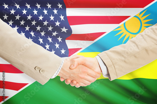 Businessmen handshake - United States and Rwanda