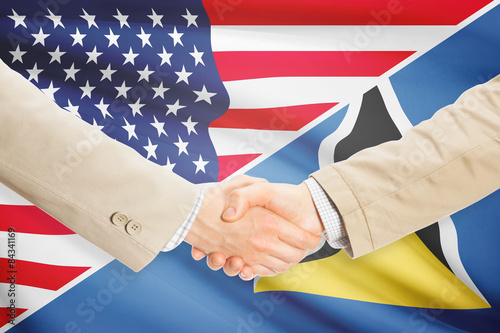 Businessmen handshake - United States and Saint Lucia