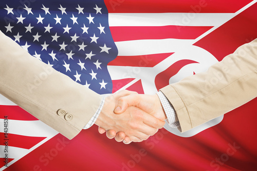 Businessmen handshake - United States and Tunisia