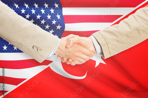 Businessmen handshake - United States and Turkey
