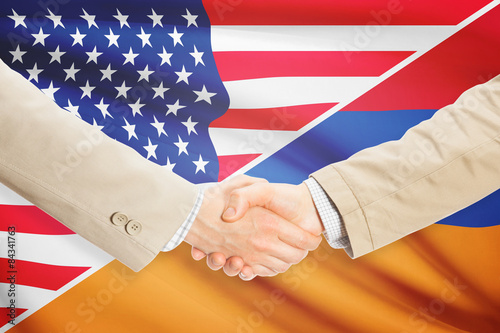 Businessmen handshake - United States and Armenia