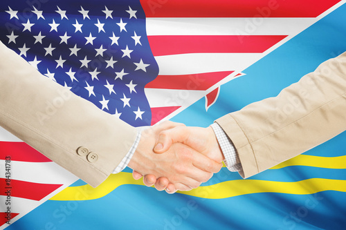 Businessmen handshake - United States and Aruba
