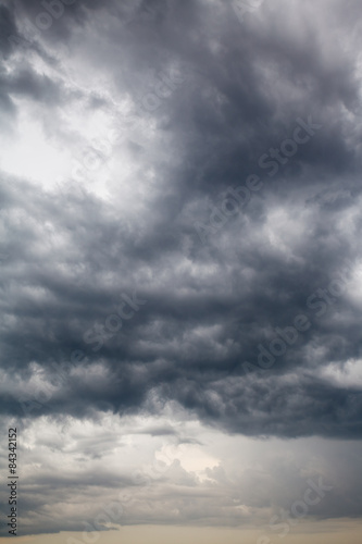 cloudscape with dark storm clouds