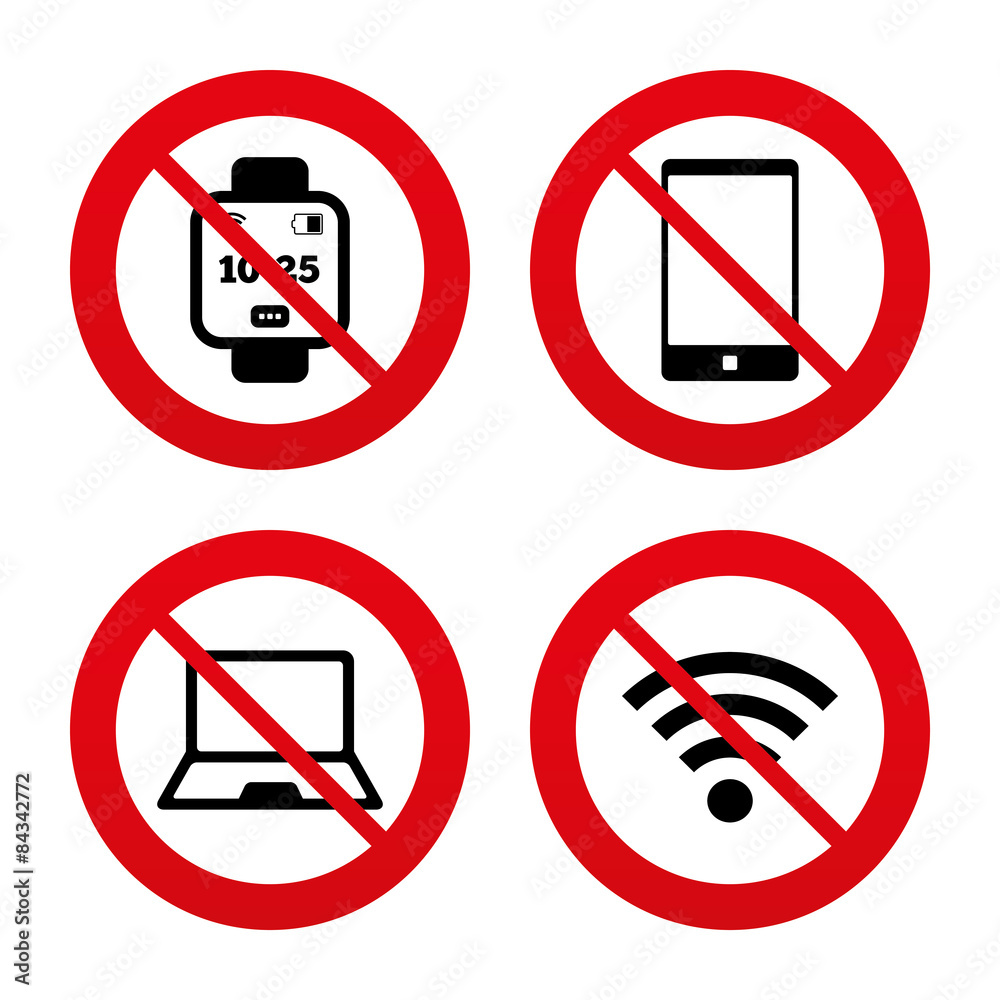 Notebook and smartphone icon. Smart watch symbol Notebook and smartphone icon. Smart watch symbol