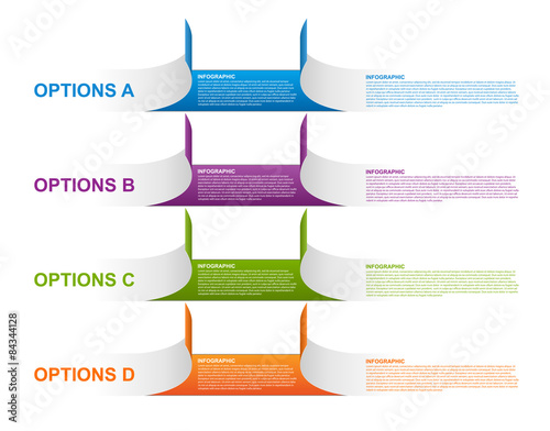 Abstract options infographics template.