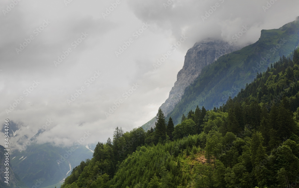 Landscape in canton of Obwalden. Switzerland