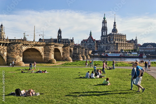 Obraz na płótnie Dresden Elbwiesen w salonie