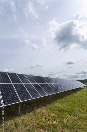 Solar Power Station on the green Meadow 