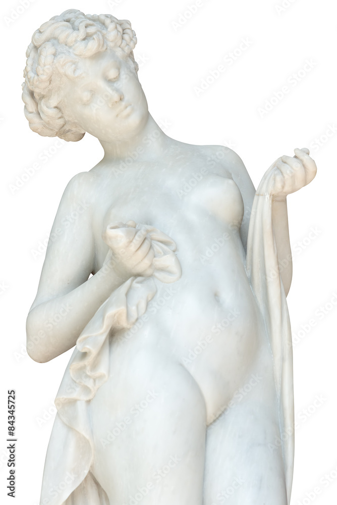 Ancient marble statue of a nude young woman