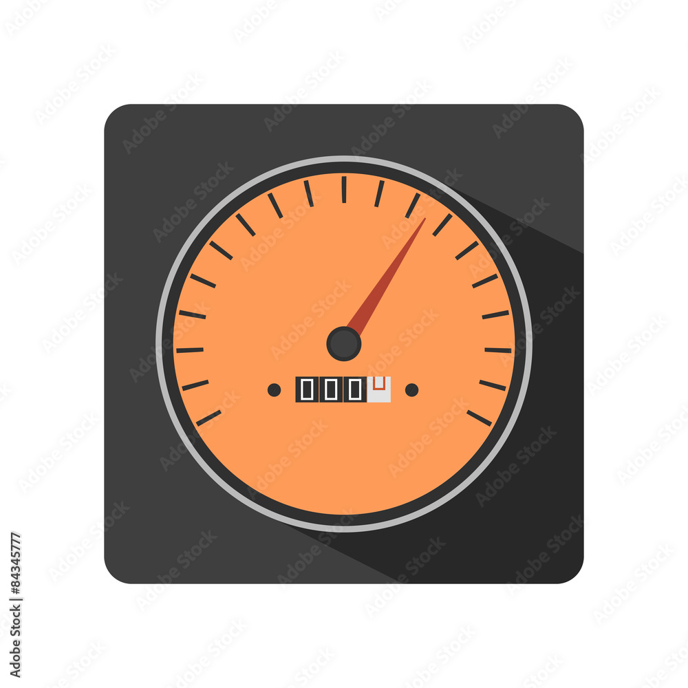 Illustration of flat speedometer gauges icon Illustration of flat speedometer gauges icon