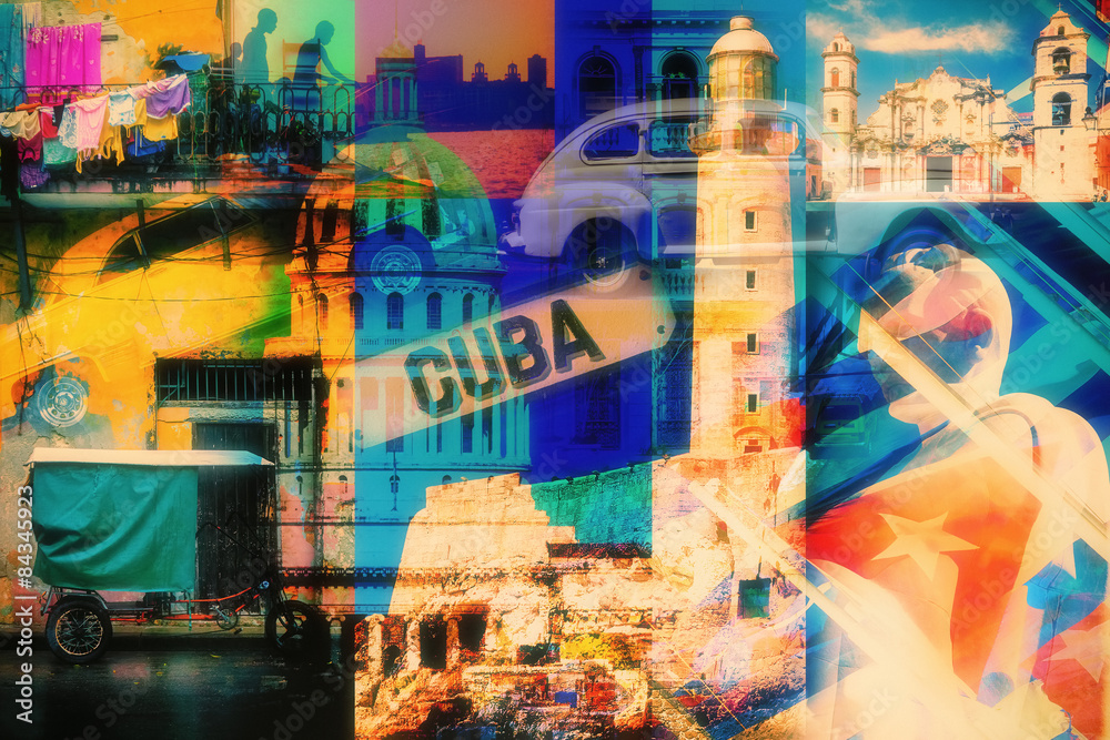 Collage of Havana Cuba images