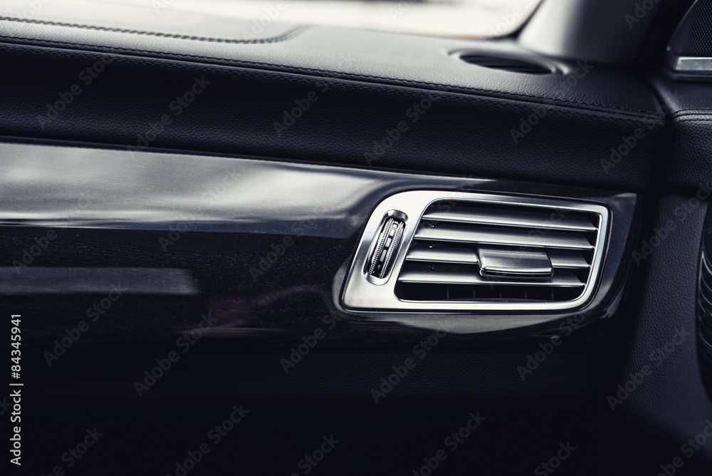 car interior with ventilation system holes and air conditioning car interior with ventilation system holes and air conditioning