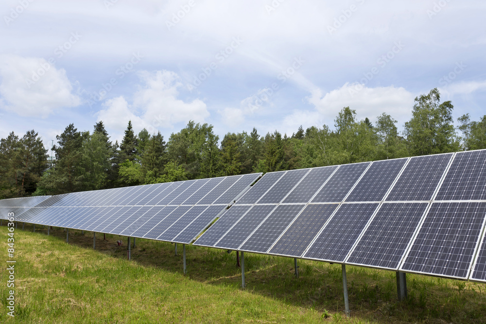 Solar Power Station on the green Meadow Solar Power Station on the green Meadow