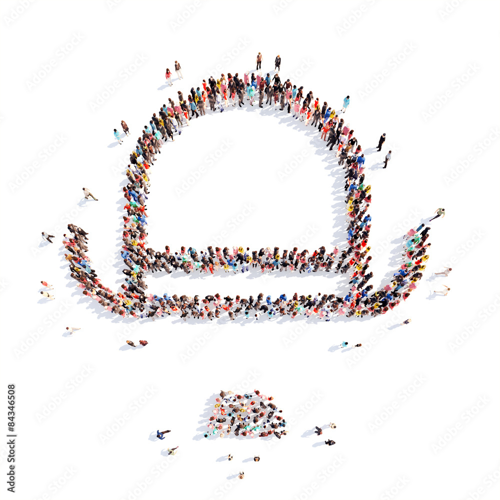 people in the shape of a hat. people in the shape of a hat.
