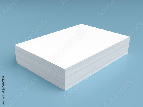 Stack of white paper