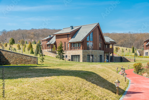 Modern house in bright summer day