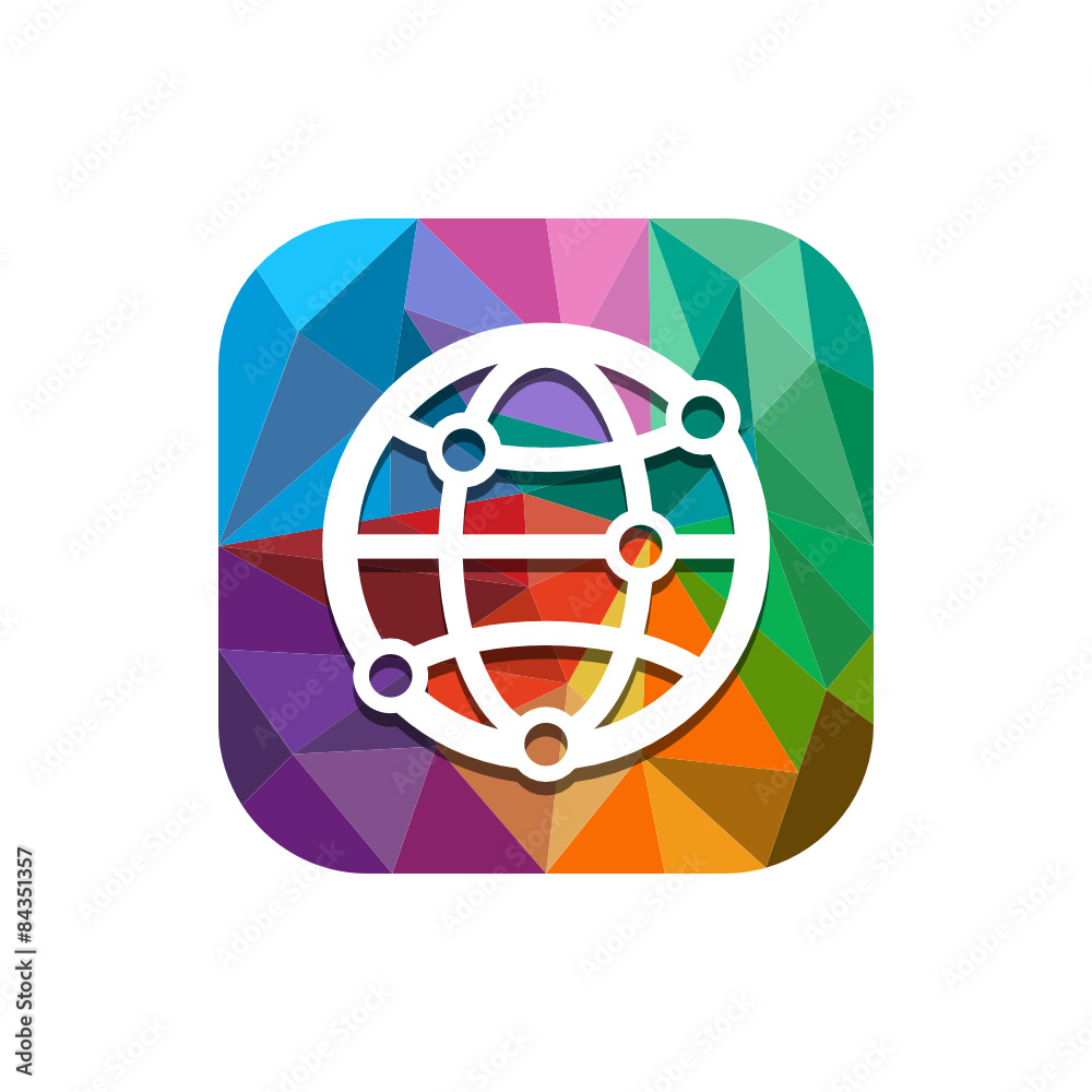 Geometric App Button Geometric App Button