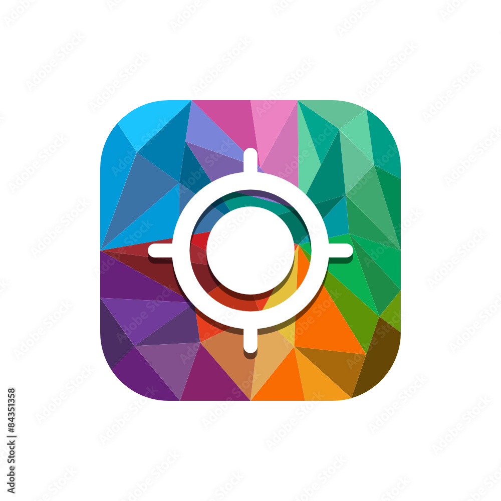 Geometric App Button Geometric App Button