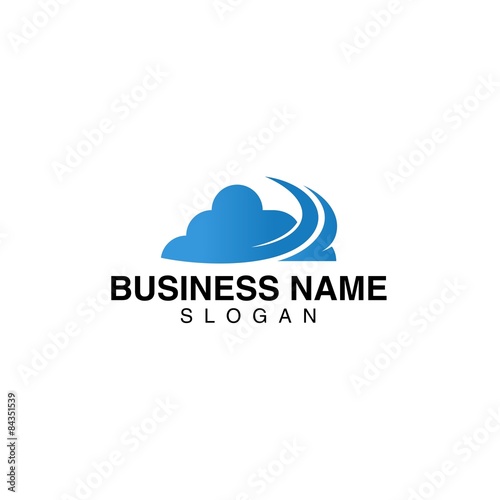 Modern cloud logo template set