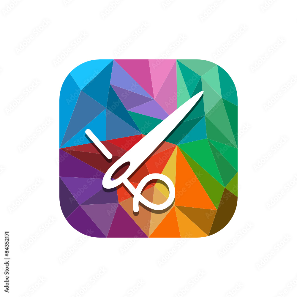 Geometric App Button Geometric App Button