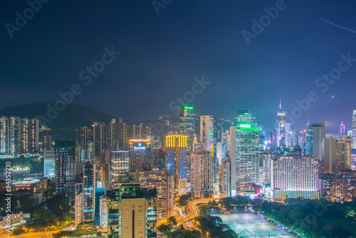 View of Hong Kong during sunset hours