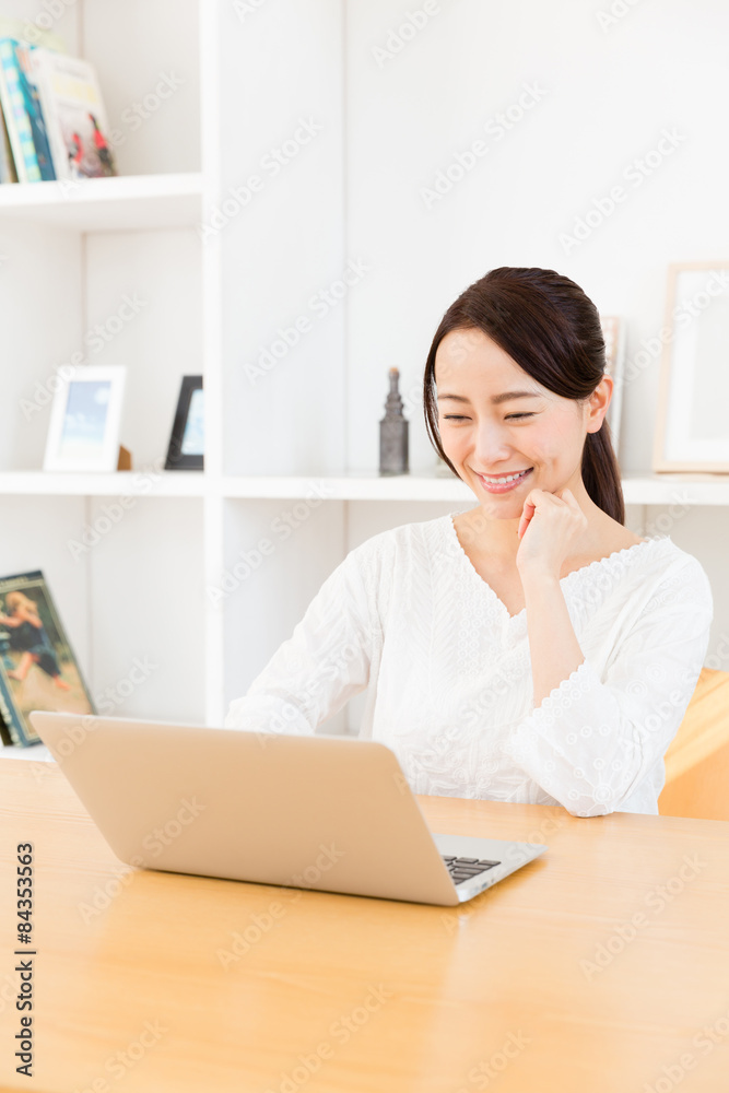 young asian woman relaxing in living room young asian woman relaxing in living room