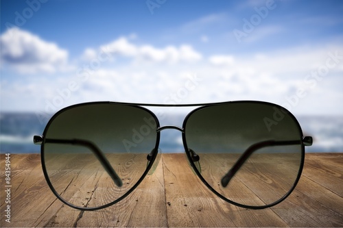 Sunglasses, Isolated, Orange.