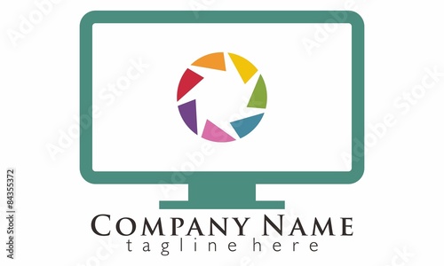 Free Download Digital Printing Rainbow logo vector - GFXLoad