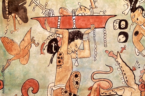 Mayan mural paintings