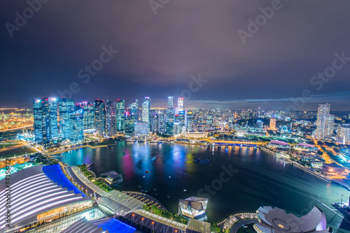 Panorama of Singapore skyline downtown © Elnur