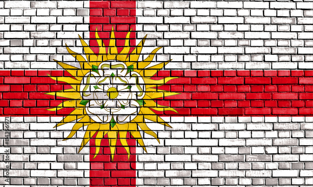 flag of West Riding of Yorkshire painted on brick wall Stock Photo | Adobe  Stock