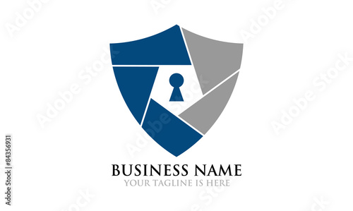 Security Camera with Shield - Logo