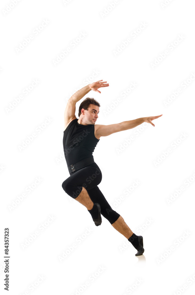 Dancer isolated on the white background