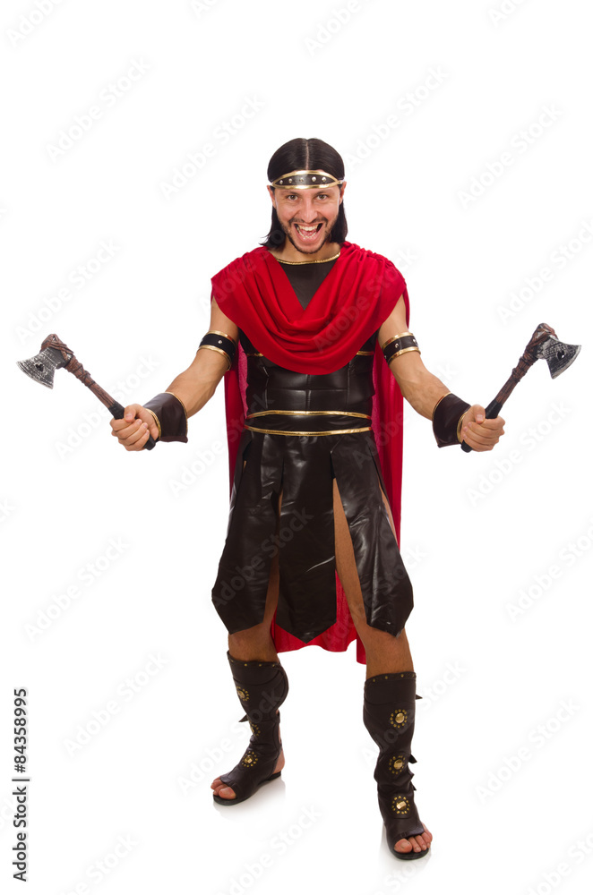 Gladiator isolated on white