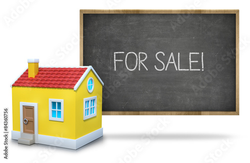 For sale on Blackboard with 3d house