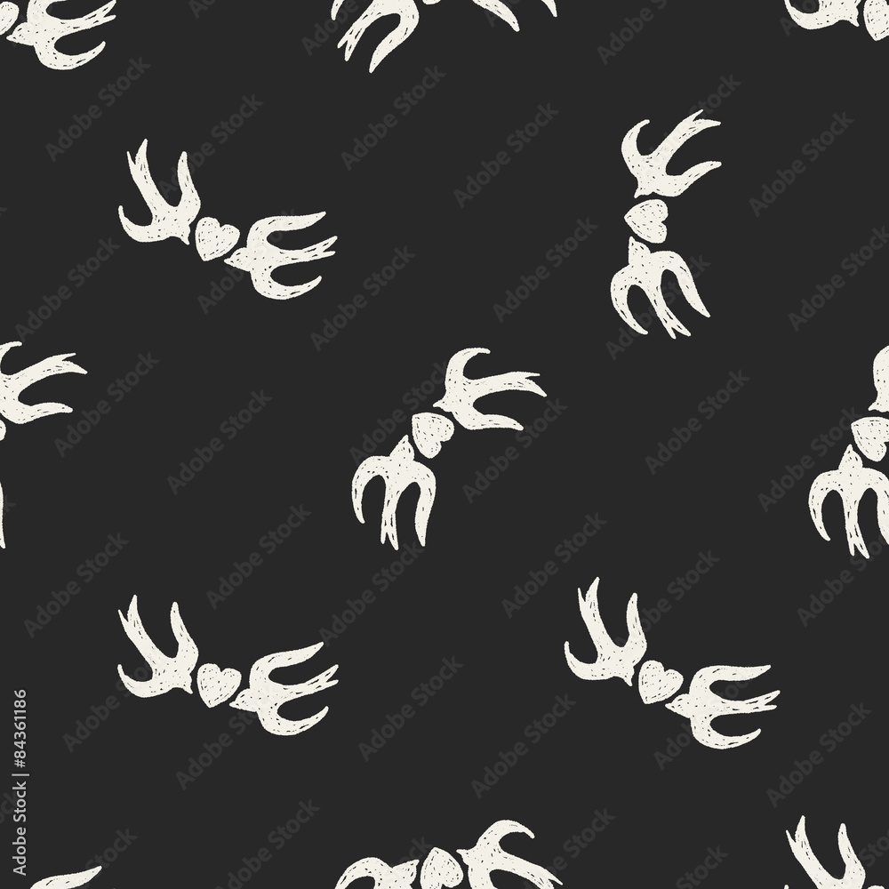 love bird doodle seamless pattern background love bird doodle seamless pattern background